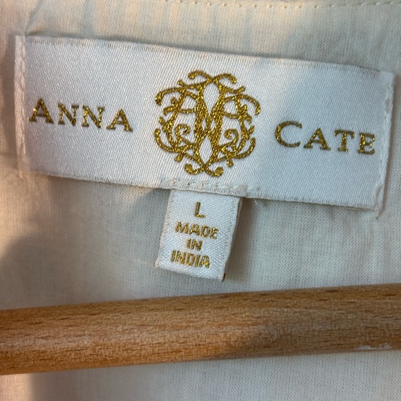 Anna Cate Dress Womens L Ivory Adele Cut Out Embroidery Boho Aztec Wedding - Picture 4 of 12